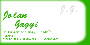 jolan gagyi business card